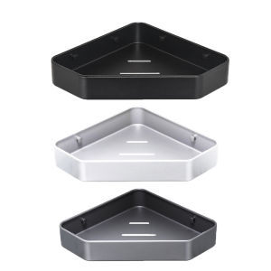 Baokemo Bathroom Storage Hardware Storage Rack Toilet Rack Wall Mounted Shower Shelf Free Punch Corner Rack Shelving Kitcheen Bathroom Accessories