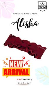 Bandana Bayi Perempuan ALISHA Kain Katun RIB Melar