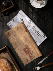 Retro Style English Baking Bread Food Photography Prop Background Paper Oil Absorbent Paper for Live Broadcast And Photography