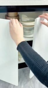 PP material U-shaped Household Detachable Dish Rack Multifunctional Drawer Adjustable Dish Rack Plates Holder