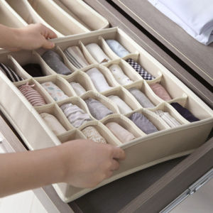 Japanese Style Non-Woven Fabric Underwear Socks Bra Drawer Type Storage Bag Wardrobe Organizer for Dormitory Travel Essential