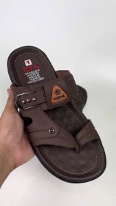 Sandal Pria Kulit Terbaru - Sendal Impor Kulit Terkini - Sandal Kulit Pria Termurah