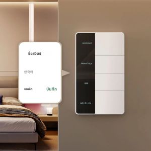 สวิตช์ไฟติดผนังอัจฉริยะ Zemismart 1234 Gang Push Button Zigbee Tuya พร้อมหน้าจอ DIY กำหนดชื่อได้ ควบคุมผ่าน Homekit ผ่าน M6 Hub รองรับ Alexa และ Google Home