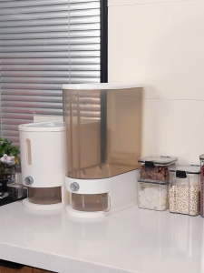 VISION 5/10KG Automatic Rice Storage Box Rice Dispenser -Airtight Seal and Insect-Proof Function for Kitchen Storage