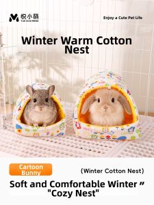YUEXIAOMENG | Detachable Washable Warm Pet Bed Rabbit Chinchilla Guinea Pig Winter