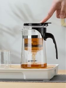 GIANXI Teapot Glass Household Tea Filter Transparent Tea Set Heat Resistance 500ml /1200ml