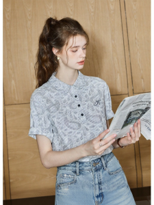 KUHNMARVIN | Áo Blouse Tay Ngắn Elegance Thông Minh cho Phụ Nữ