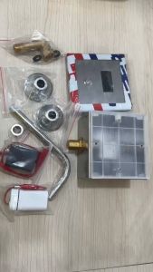 Xả tiểu cảm ứng Xả Tiểu Nam có nút xả cơ hàng đồng thau cao cấp dùng điện AC và DC