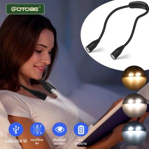 ไฟ LED แบบแขวนคอ ไฟอ่านหนังสือแบบยืดหยุ่น แสงนุ่มนวล ปกป้องดวงตา เหมาะสำหรับอ่านหนังสือตอนกลางคืน ตัดเย็บ งานทอผ้า และวิ่ง