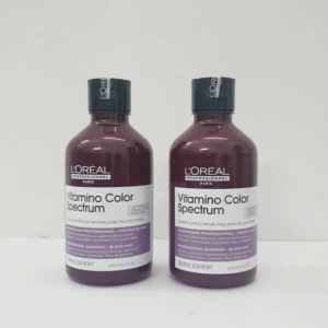 Dầu gội tím khử vàng tóc khói sáng Loreal Professionnel Chroma Crème Purple Dyes Shampoo 300ml