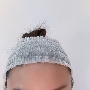 100pcs Disposable Non-Woven Headbands Elastic Shower Cap SPA Hair Salon Facial Makeup Supplies