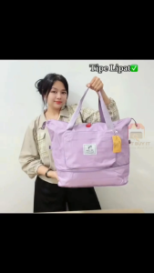 Tas Travel Portable Dapat di Gembok Olahraga Waterproof- Bag Duffel Lipat-Tas Jinjing Kualitas Premium 210