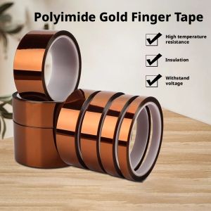 33M Polyimide tape Gold Finger Tape for FPC/PCB Repair - High-Temperature Resistant Tear-Proof 10mm-25mm Width Kapton Tape