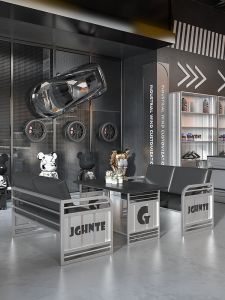 Industrial Style Milk Tea Shop Table and Chair Combination Restaurant Commercial Bar Cafe Barbecue Shop Creative Deck Sofa Customization