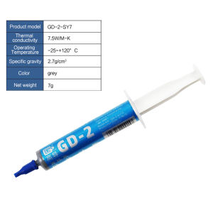 GD-2 7g Thermal Compound Conductive Grease Silicone Paste CPU GPU Processor Cooler Cooling Fan PlasterHigh Performance 7.5W/M-K