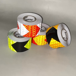 KOSSO ( 2 นิ้ว)กว้าง 50มม. ยาว 12 ม. สติกเกอร์สะท้อนแสง ติดรถยนตร์ แถบสะท้อนแสง สติกเกอร์ลูกศร เทปสะท้อนแสง สติ๊กเกอร์แต่ง ติดกล่องท้ายรถยนตร์ อุปกรณ์แต่ง แสงสะท้อนนิรภัยสำหรับกลางคืน K015 FXA