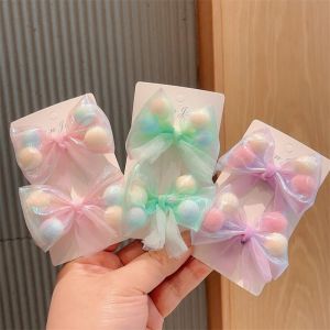 สีสัน Mermaid Princess Hairpins สําหรับสาวผีเสื้อพู่อุปกรณ์เสริมผมเด็กแฟชั่น < Ne1> สไตล์ตกแต่งผม