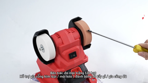 Máy mài 2 đầu DIY pin 5cellmáy mài 2 đá mini để bàn 3 inch- nghiền thô và nghiền mịnlõi đồng 100%