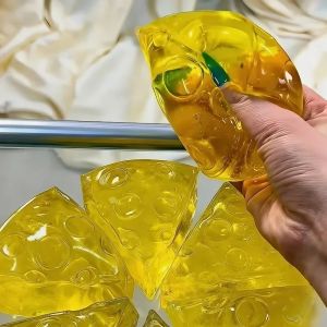 Squishy Honey Cheese Square 1Fidgets Toys Super Soft Mochi Cheese Squeeze Toy Funny Anti-stress Sensory Toy for Adults Gifts