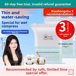 MONLEYTA | 3 Packs Stretchable Tearable Face Masking Cotton Pads Skin Refreshing Water Makeup Remover Wipes Facial Treatment Strips