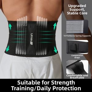 Umay(佑美) | Mens Fitness Support Waist Belt for Squatting Running Training and Lumbar Disc Herniation