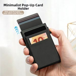 HALEXIONG | Minimalist Lightweight Auto Pop-up Anti-Demagnetization Card Holder