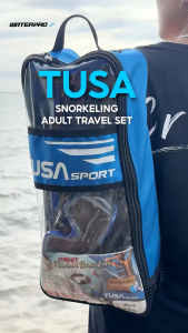 เซ็ทดำน้ำหน้ากากสน็อกเกิ้ลฟินพร้อมกระเป๋า – UP3521 Visio Tri-Ex แบรนด์ TUSA