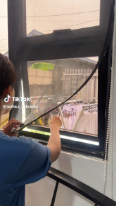 Magnetic Screen Window Net with Adjustable Frame DIY Custom Mesh Self-adhesive Curtains Detachable and Washable