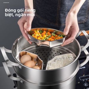 MINGRENBANG | Bộ Nồi Hấp Inox Đa Năng Để Nấu và Hâm Thức Ăn