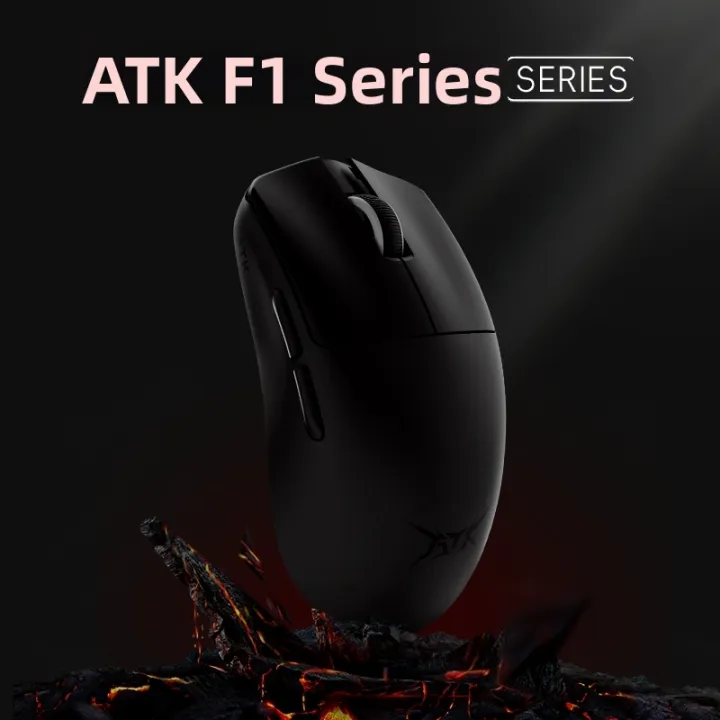 ATK GEAR | Holeless Lightweight Ergonomic Gaming Mouse Medium/Small Hands Dual Mode