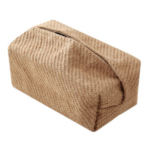 NEW Japanese-Style Jute Tissue Case Napkin Holder for Living Room Table Tissue Boxes Container Home Car Papers Dispenser Holder