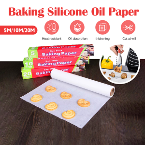 🚚SG Fast delivery📦Non-Stick Baking Paper 5M/10M/20M Paper Roll Butter Barbecue Oven Double-Sided Rectangle Oven Oil Paper Food BBQ High Temperature Cake Bakery Accessories