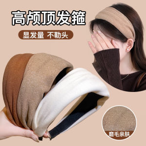 Womens Wide Edge Velvet Hairband High Hairline Fashionable Retro Style Korean Feel Golicc Headwear Accessory Fresh out