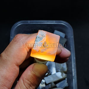 Batu Akik Bongkahan / bahan Lumut Timor Agate Motif Unik Tembus lampu