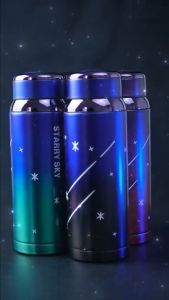 Termos Botol Minum Stainles Steel Warna Gradasi Dengan Tenteng Tali Kain Kapasitas 800 ML - 2446