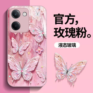เคสโทรศัพท์มือถือแบบกระจกป้องกันแบบครอบคลุมเต็มรูปแบบสำหรับ Vivo Y100i Y97 Y93s Y78m Y77e Y52t Y30g ดีไซน์หรูหรา ป้องกันการตกหล่น
