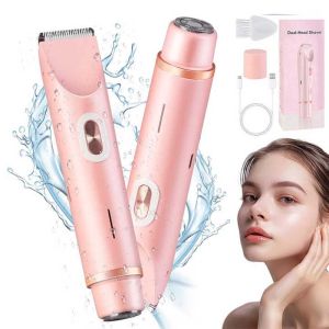 Electric Rerchargeable Lady Razor Double-Headed Waterproof Bikini Trimmer Shaver 2-In-1 Body And Facial Hair Removal Trimmer