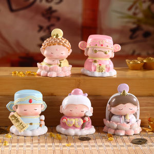 Creative Desktop Decoration Small Fairy Ornaments Office Desk Decorations Cute Gifts for Girls Buda Luoshou Resin Craft