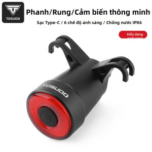 TOSUOD | Đèn Hậu Xe Đạp TOSUOD Siêu Sáng Sạc USB-C Cảm Biến Phanh Đèn An Toàn Chống Nước Hợp Kim Nhôm Phụ Kiện Xe Đạp