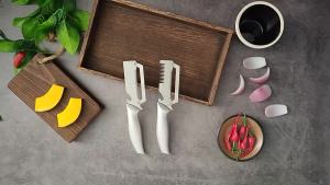 Multifunctional Kitchen Slicer 3-in-1 Fruit Vegetable Peeler Stainless Steel Slicing Peeler Ergonomic Handle Kitchen Accessories
