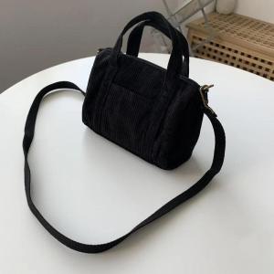 Womens Mini Crossbody Bag Corduroy Shoulder Bag Female Canvas Handbag Zipper Totes Ladies Casual Purse Cloth Pouch For Girl