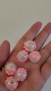 16mm hot selling new hand-painted acrylic bead diy loose bead bracelet mobile phonejewelry accessories