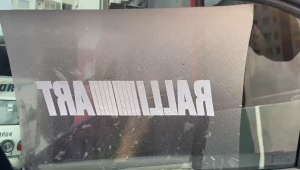 1 Pair Ralliart West Mesh Net Sunshade Sun Shade Sticker Side Window Windscreen Windshield Tinted Film 43.7CM X 32.5CM