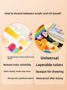 Touch Color Soft Head Dual Head Anime Art Comic Acrylic Non-Transparent Stacking Oil Quick Dry Childrens Paintbrush 24 Colors 60 Colors 120 Brushes