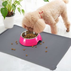 Silicone Pet Meal Mat Pet Waterproof and Anti Slip Cat Food Mat No Cleaning Required Puppy Feeding Bowl Mat Pet Accessories
