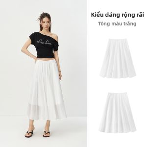 Semir | Chân Váy A-Line Cao Waist Trắng Dễ Phối