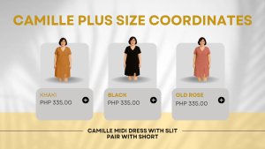 AAFS-CAMILLE PLUS SIZE DRESS WITH SLIDE SLIT AND SHORTS