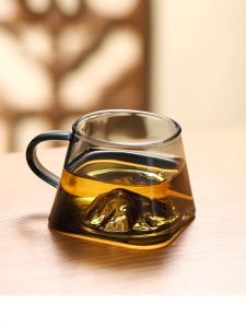 Popular Guanshan Glass Tea Cup Small Personal Office Drinking Water Cup Gongfu Style Owner Cup Heat Resistant Borosilicate Glass