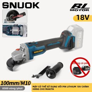 Máy Mài Góc Không Chổi Than SNUOK 100mm 3000W Máy Đánh Bóng Điện Máy Chà Nhám Công Nghiệp M10 Dụng Cụ Không Kèm Pin Dùng Cho Pin Lithium Makita 18V