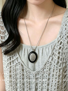 Oval Minimalist Elegant Long Necklace